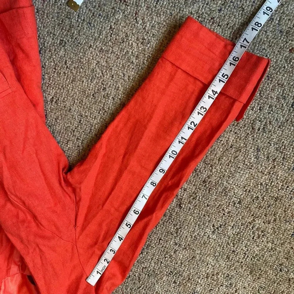Charlotte Russe Linen Blend One Button Orange Women Blazer size L - Picture 3 of 10